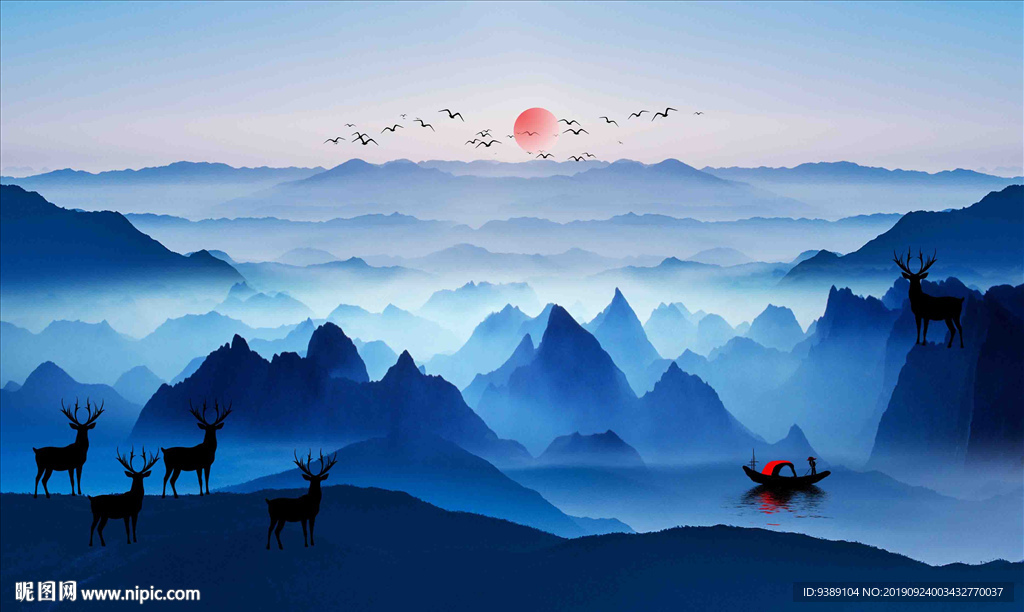 抽象山水画