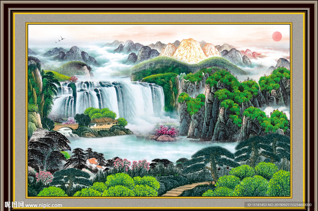 巨幅山水画
