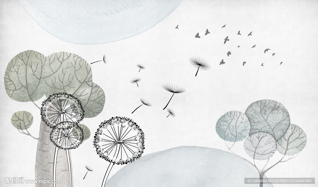 现代简约背景墙 北欧简约