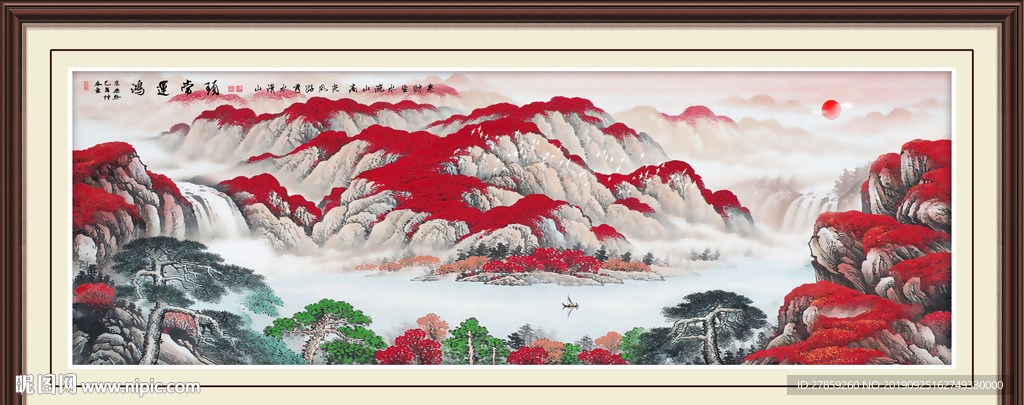 鸿运当头国画