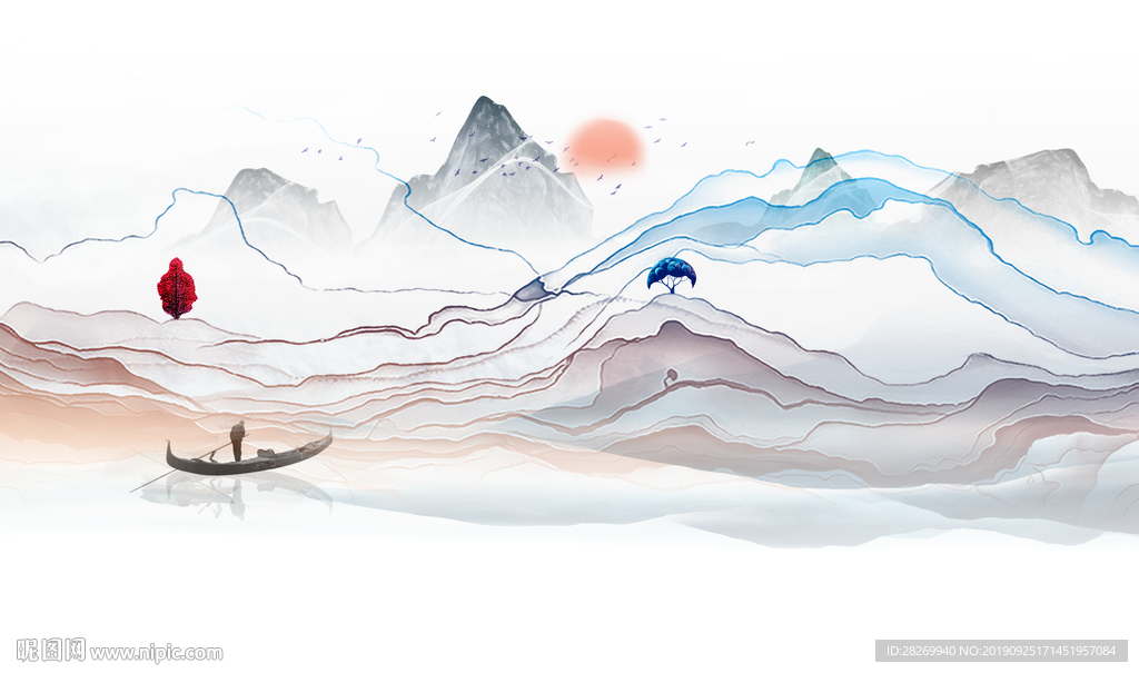 抽象山水