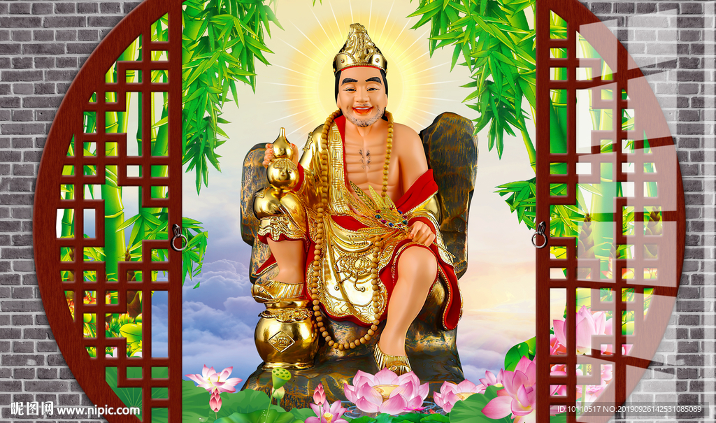 济公 雕塑 和尚 雕像 传说