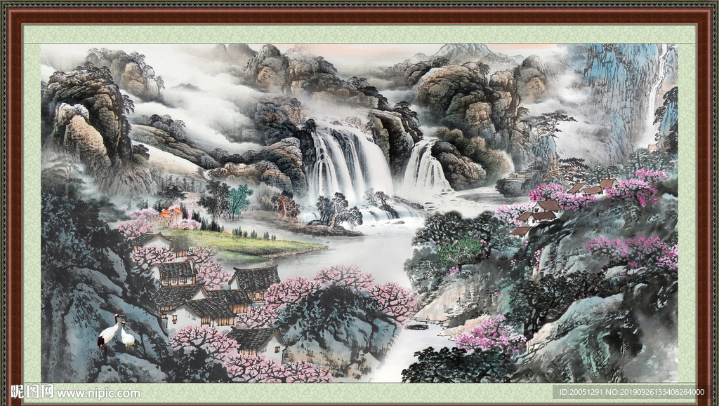 聚宝盆风水画