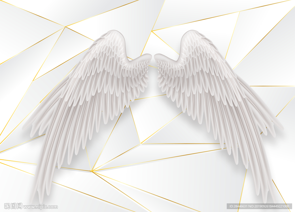 网红翅膀背景拍照墙