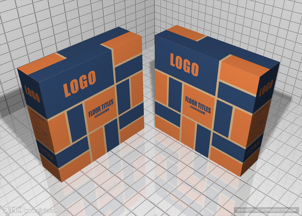中性瓷砖包装箱设计展开图