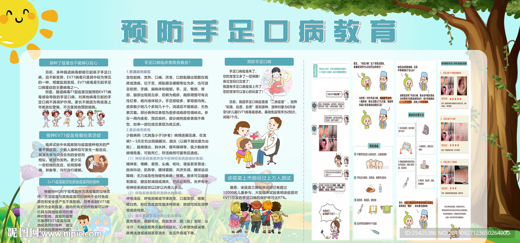 儿童预防手足口病宣传栏