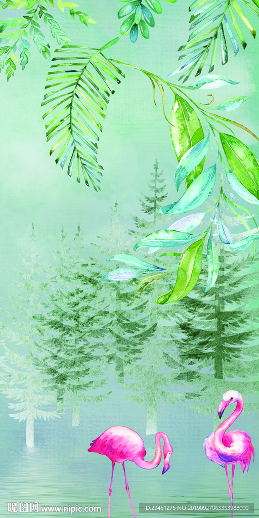 欧式 新北欧玄关画 TIF分层