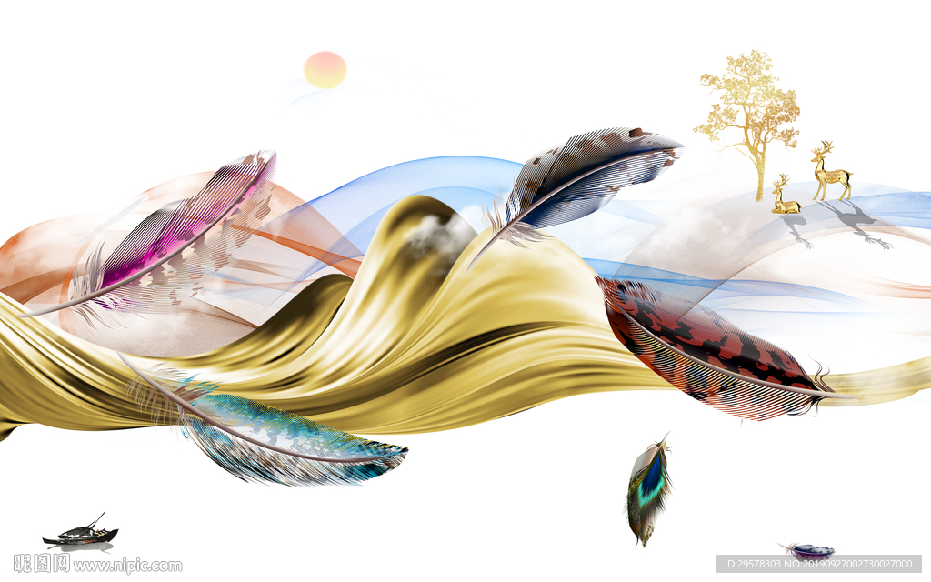 精美新北欧装饰画 TIF分层