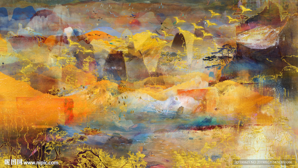抽象油画