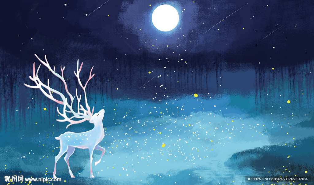 浪漫星空儿童房电视背景墙