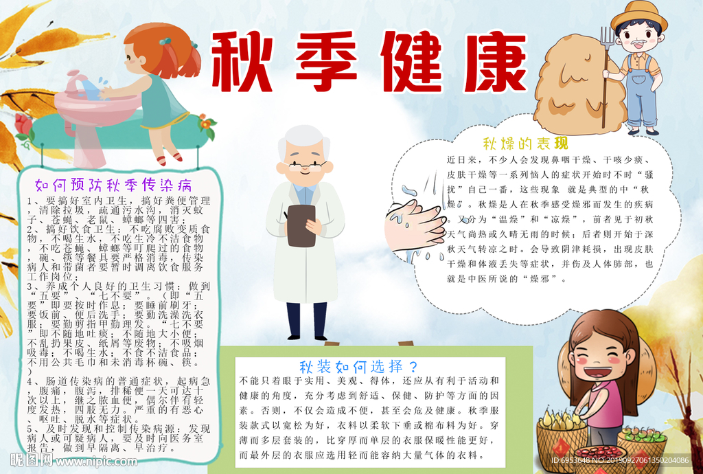 秋季健康知识手抄报