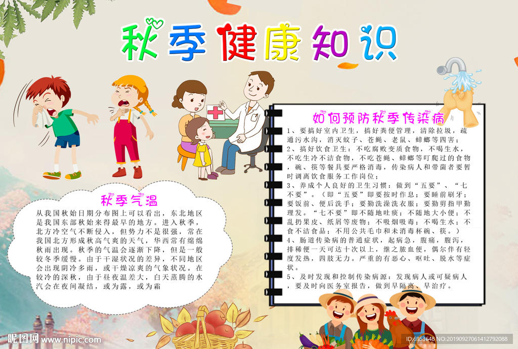 秋季健康知识手抄报