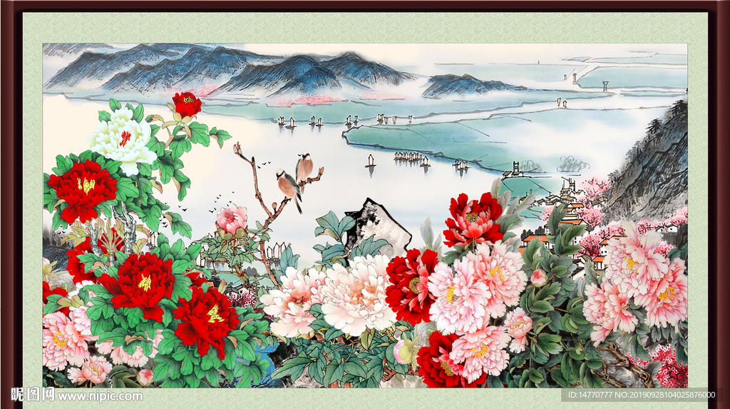 国画牡丹