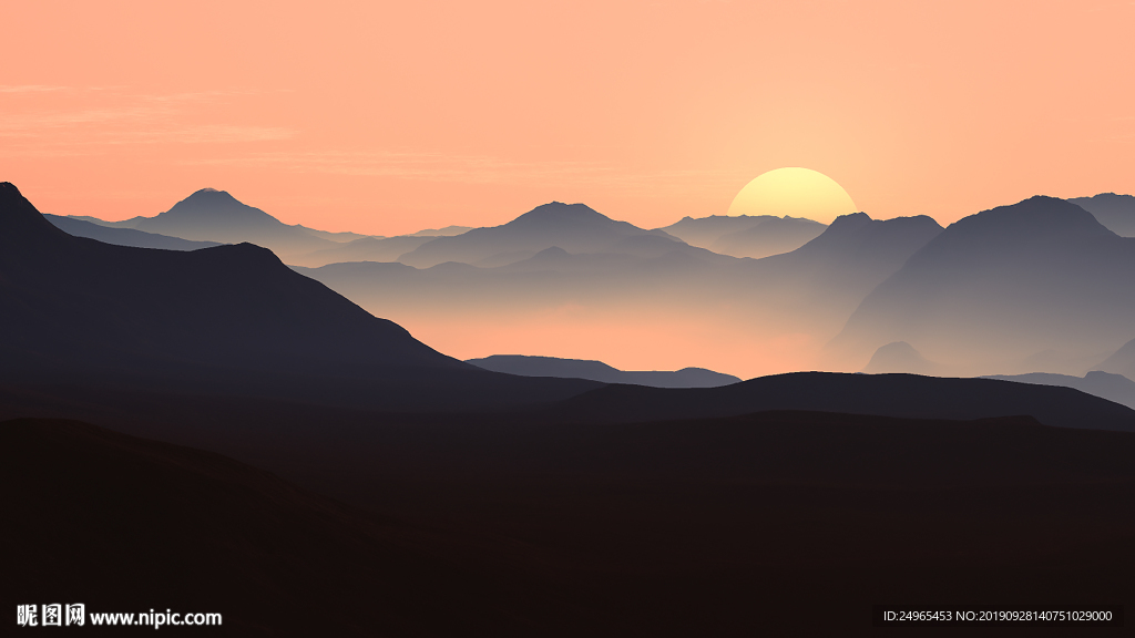 晨夕矢量背景图