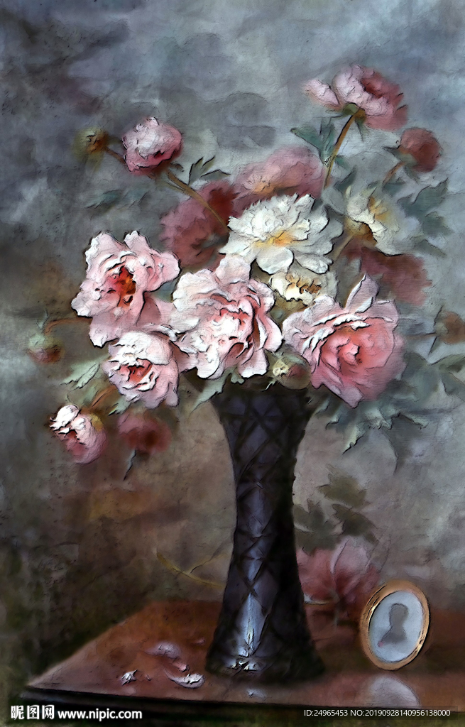 花束油画图