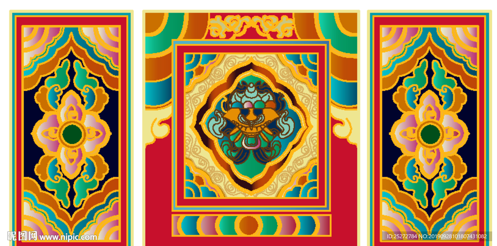 藏式民俗花纹