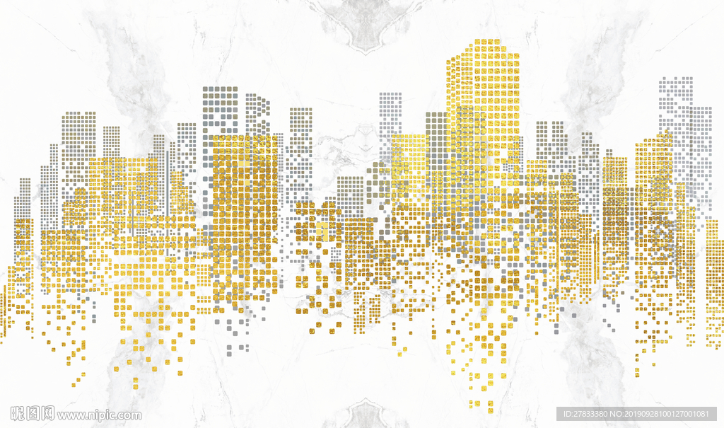 抽象城市背景墙