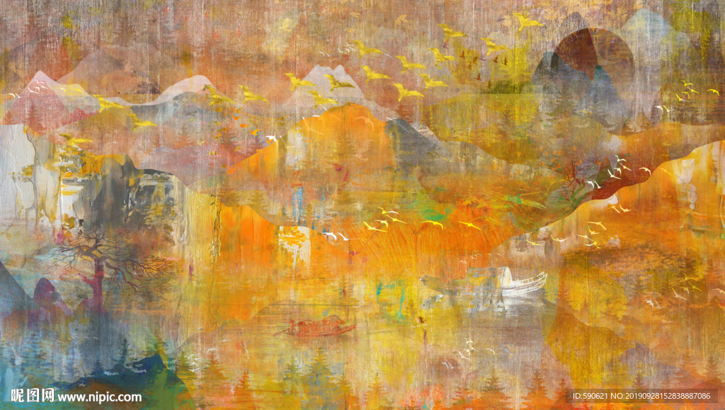 抽象油画