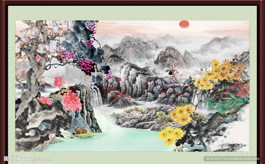 国画牡丹