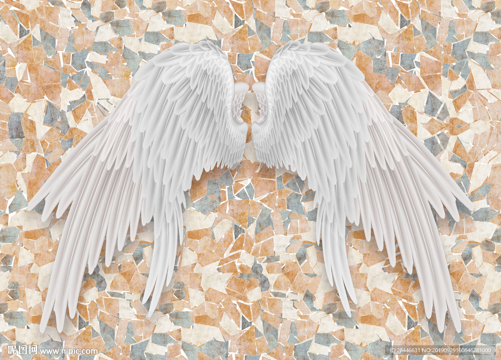 网红背景拍照翅膀