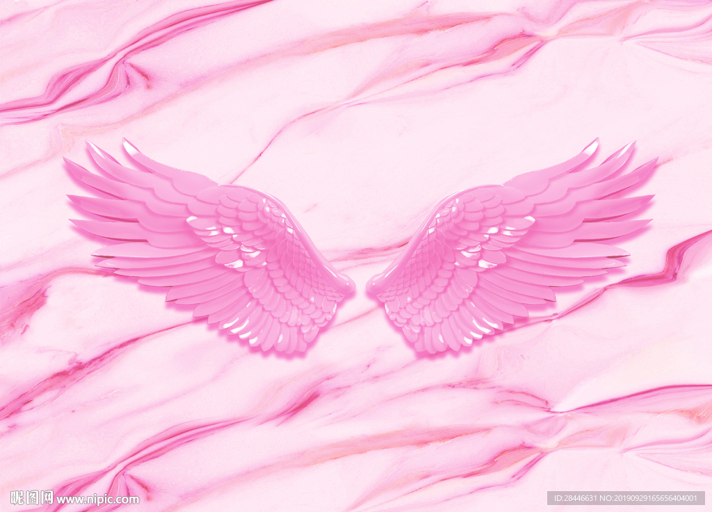 网红拍照翅膀背景墙