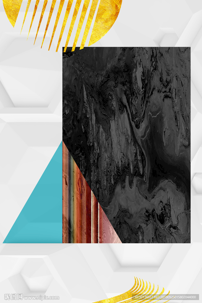 几何 高清装饰画 TIF分层