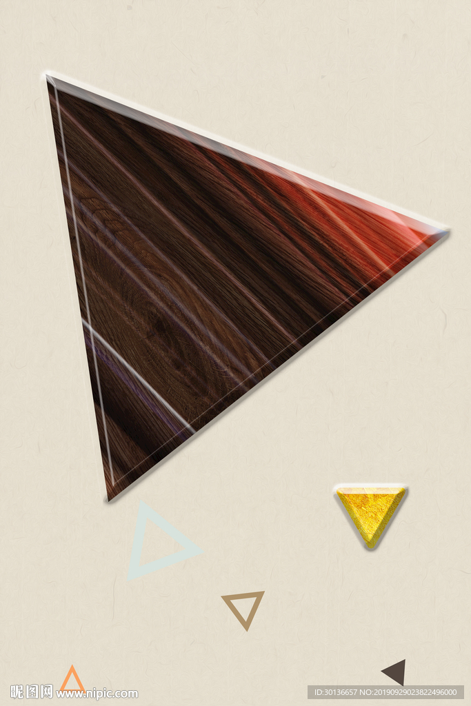 三角欧式装饰画 TIF分层