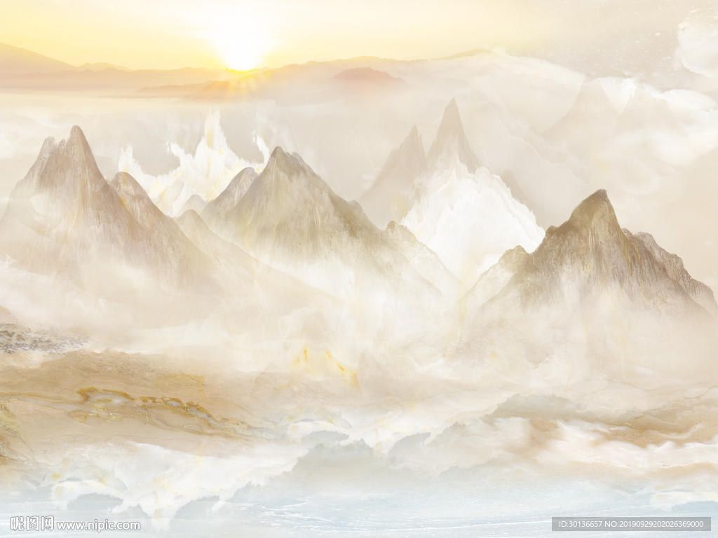 山水大理石材纹理 TIF合层