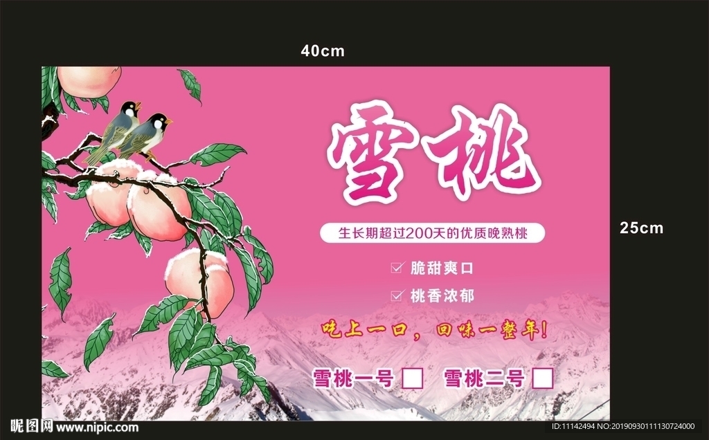 雪桃彩页