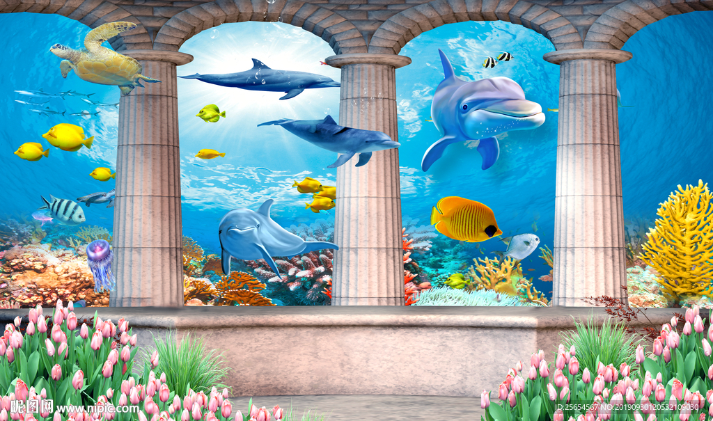 3D海底世界背景画