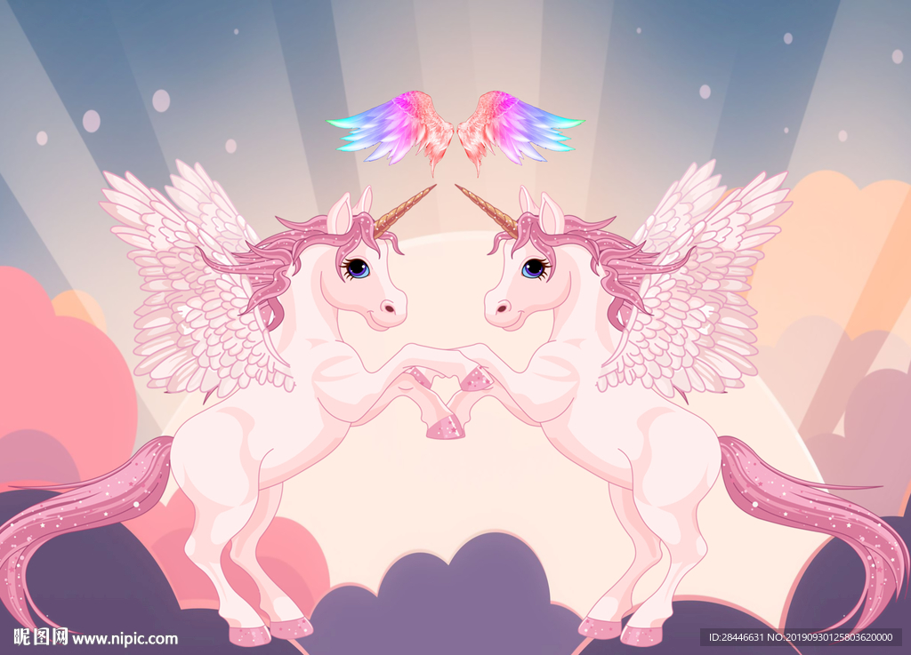 卡通背景墙手绘儿童房