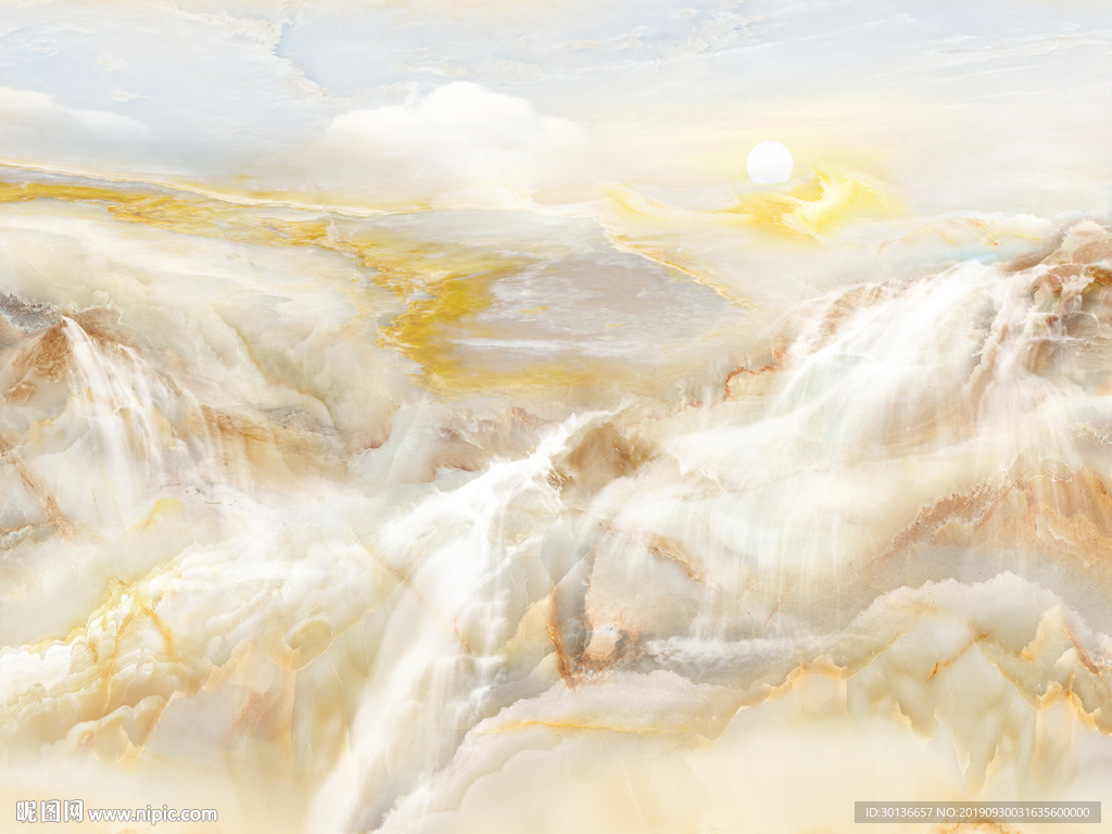 流水山水大理石 TIF合层