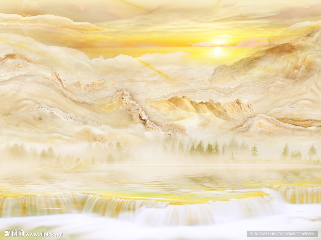 欧式山水大理石 TIF合层