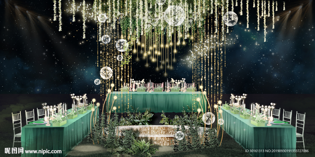 夜宴户外婚礼效果图