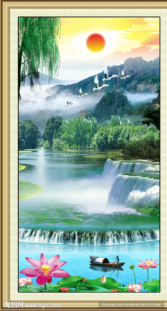 山水风景玄关