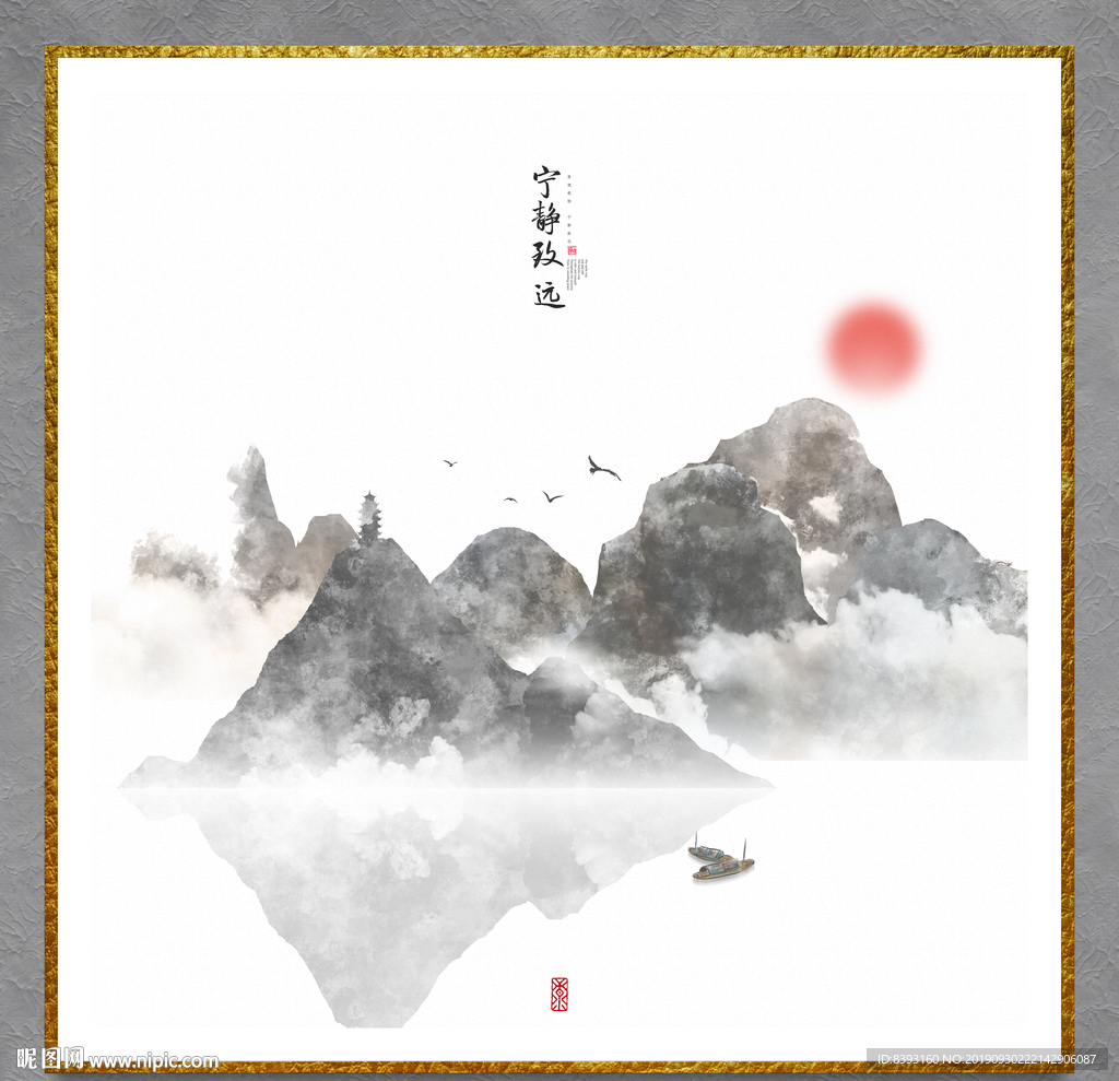 线条纹理饰画