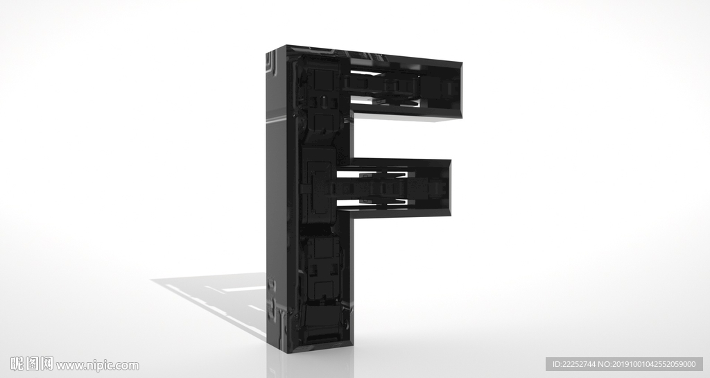 科技字母模型F