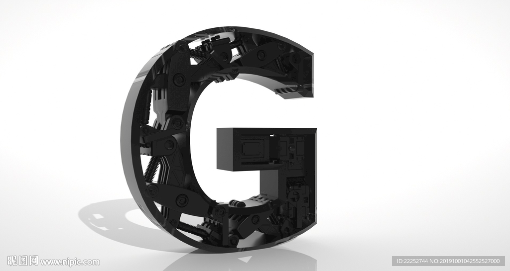 科技字母模型 G