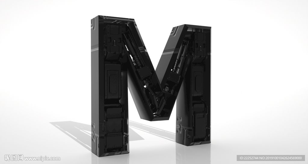 科技字母模型M