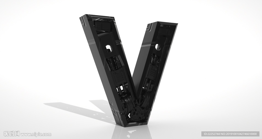 科技字母模型V
