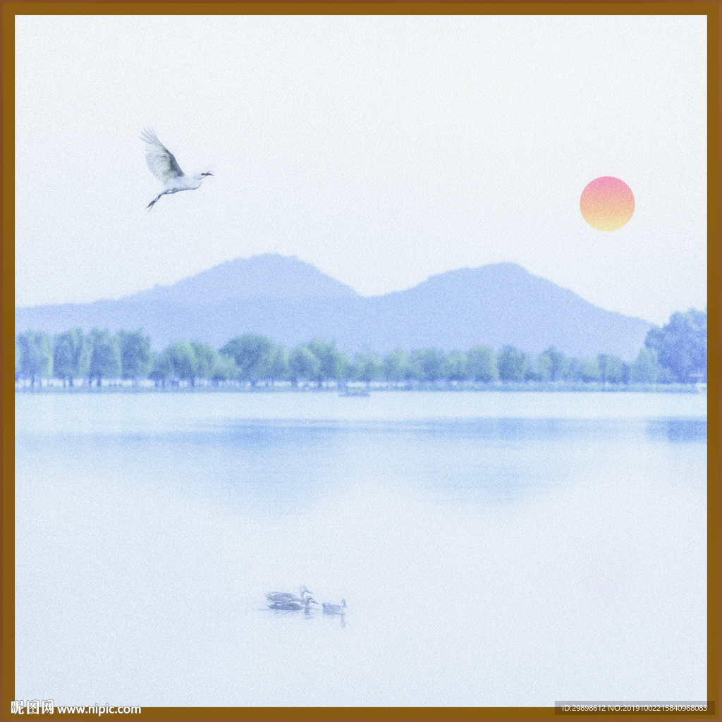 背景素材中国山水画