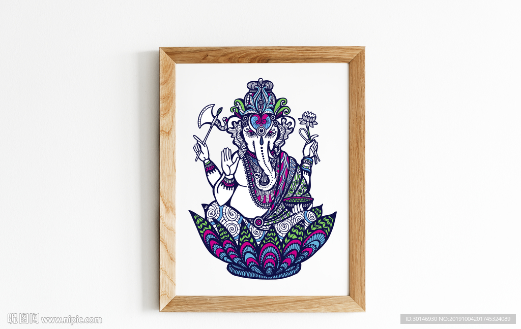 文化艺术大象装饰画