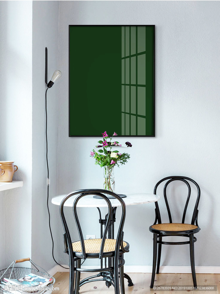 北欧餐厅装饰画样机