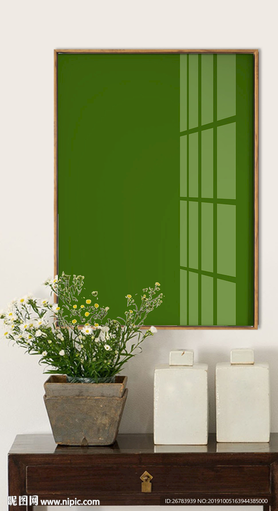 绿色装饰画贴图