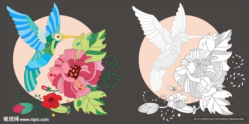 花鸟矢量图