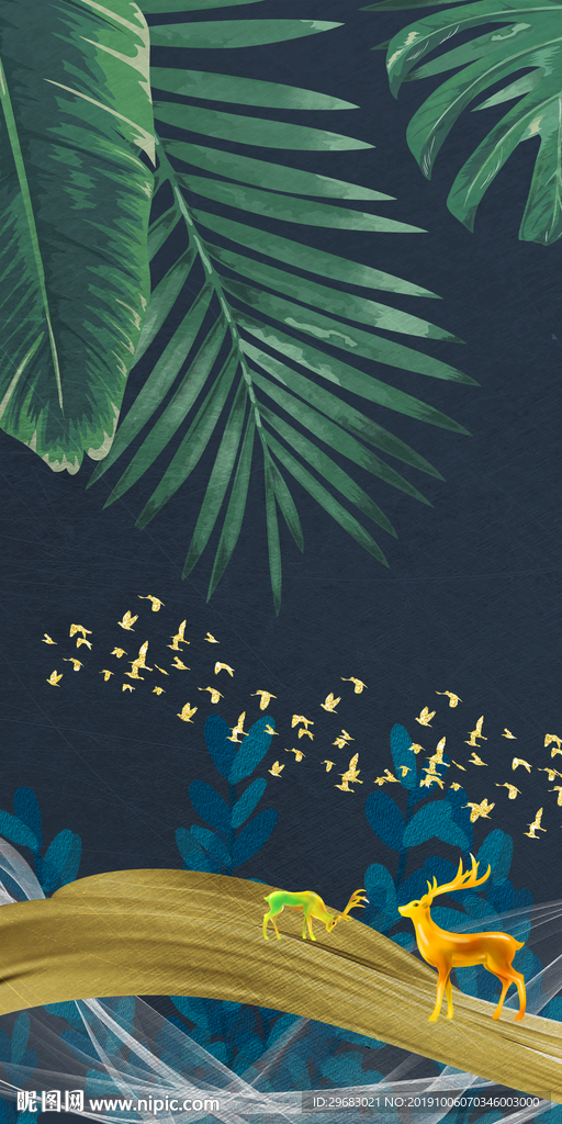 欧式装饰玄关画 TIF分层