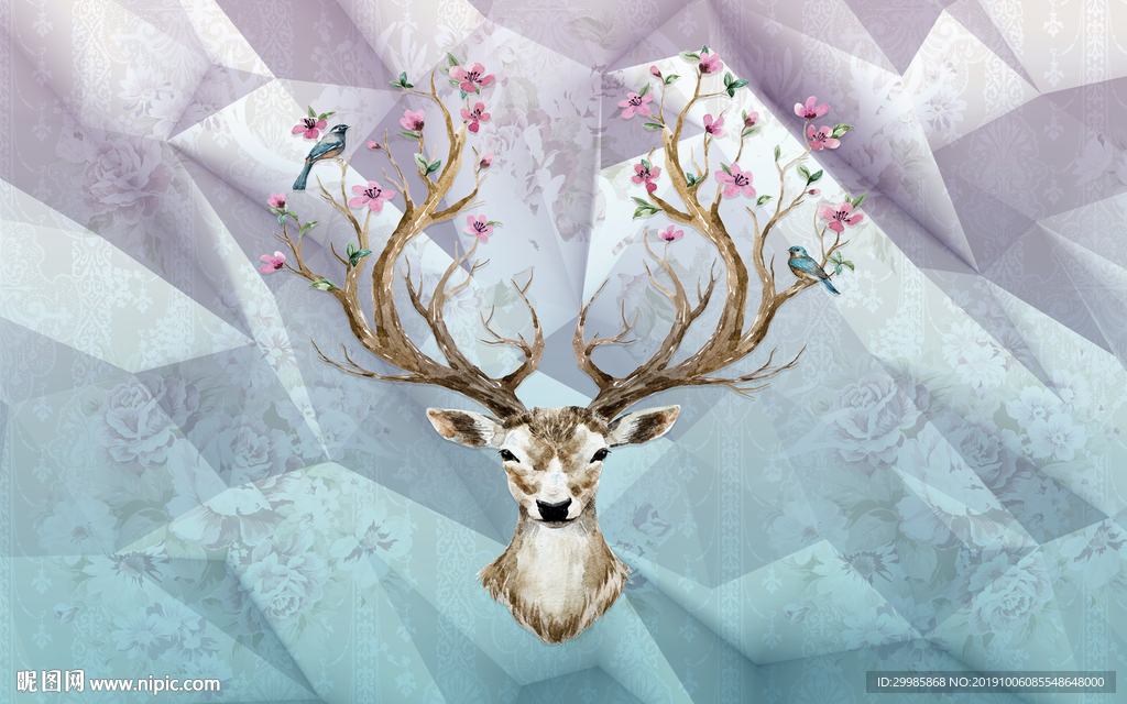 立体森林麋鹿 TIF分层