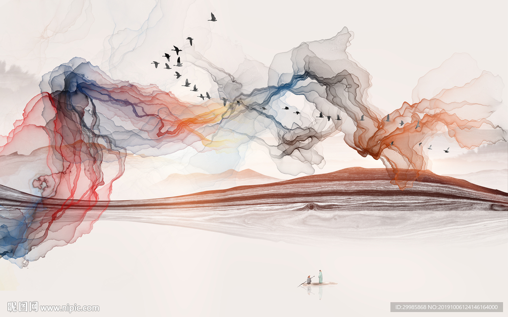 新品风景山水画 TIF分层