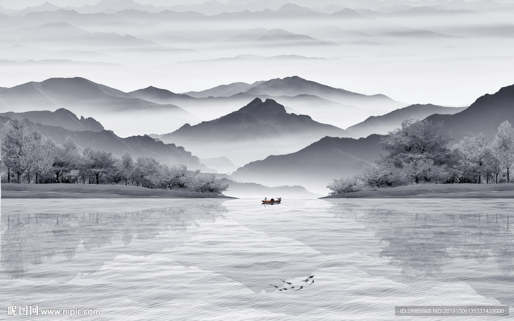 山水装饰画 TIF分层