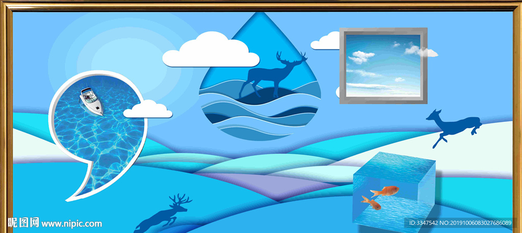亲水基 背景画